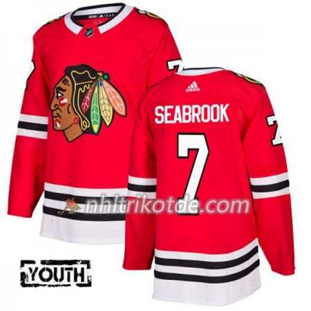 Chicago Blackhawks Trikot Brent Seabrook 7 Adidas 2017-2018 Rot Authentic - Kinder
